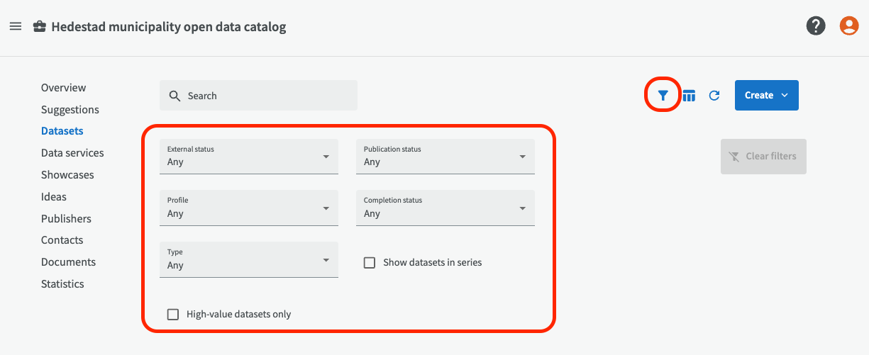 Filter function