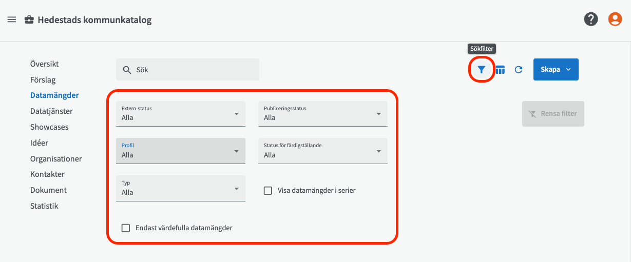 Filterfunktionen
